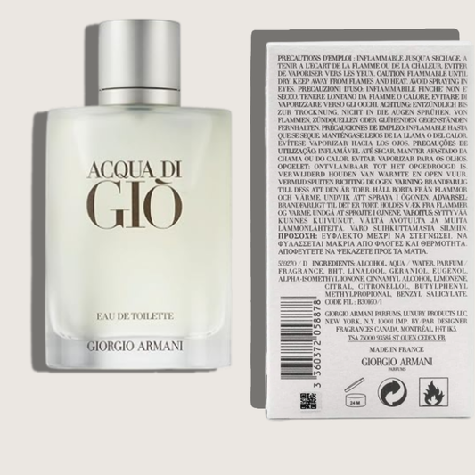 Armani Beauty - Acqua di Giò - Eau de Toilette - Cologne for Men - Long Lasting Fragrance with Bergamot notes, Jasmine, White Musks, Patchouli & Cedarwood