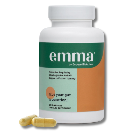 Emma Gut Health Supplement – Doctor-Approved Digestive Cleanse for Bloating, Gas & Regularity, Supports Leaky Gut Repair, Vegan Colon Cleanse Capsules (60 Count)
