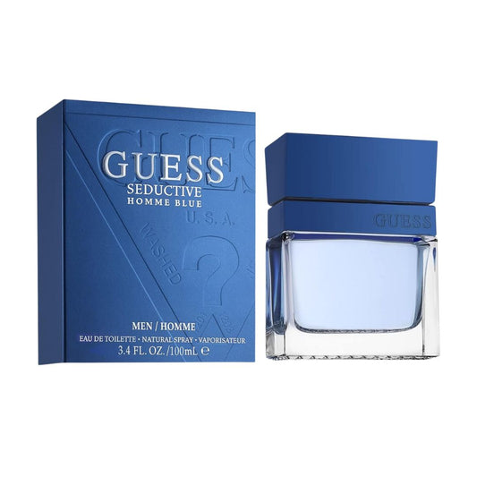 GUESS Seductive Homme Blue Eau de Toilette for Men – 3.4 oz