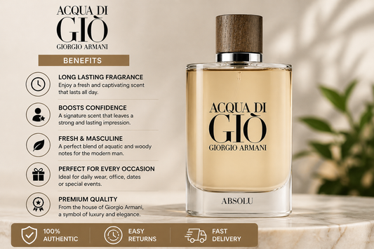 Giorgio Armani Acqua Di Gio Absolu Eau de Parfum for Men – 4.2 oz / 125ml