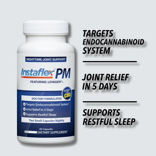 Instaflex PM Nighttime Joint Support with Levagen, Tamaflex, GABA, Ashwagandha, Passionflower Extract - 60 Capules