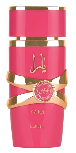 Lattafa Yara Candy - Vanilla, Fruity, Citrus, Floral - Eau de Parfum Long-Lasting Fragrance for Women, 3.40 Ounce / 100 ml