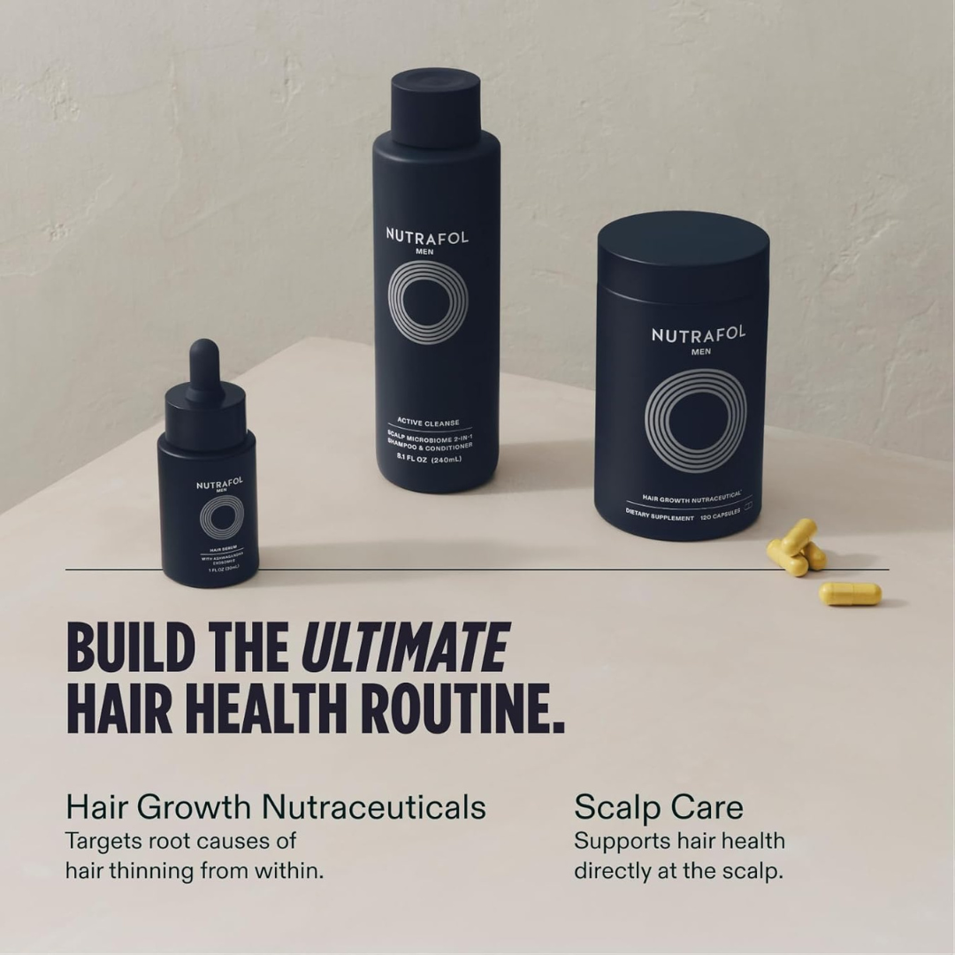 Nutrafol Men Advanced Hair Growth Supplement for Thinning Hair & Hair Loss – 120 Capsules
