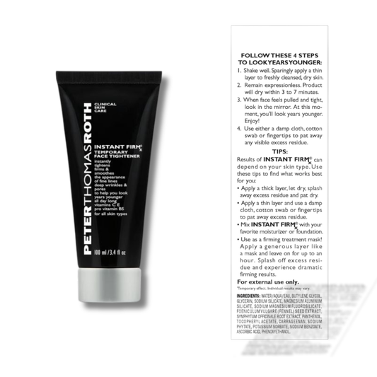 Peter Thomas Roth Instant FIRMx Temporary Face Tightener – Instantly Firms & Smooths Fine Lines, Deep Wrinkles & Pores – 100 ml Serum