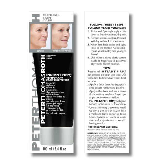 Peter Thomas Roth Instant FIRMx Temporary Face Tightener – Instantly Firms & Smooths Fine Lines, Deep Wrinkles & Pores – 100 ml Serum