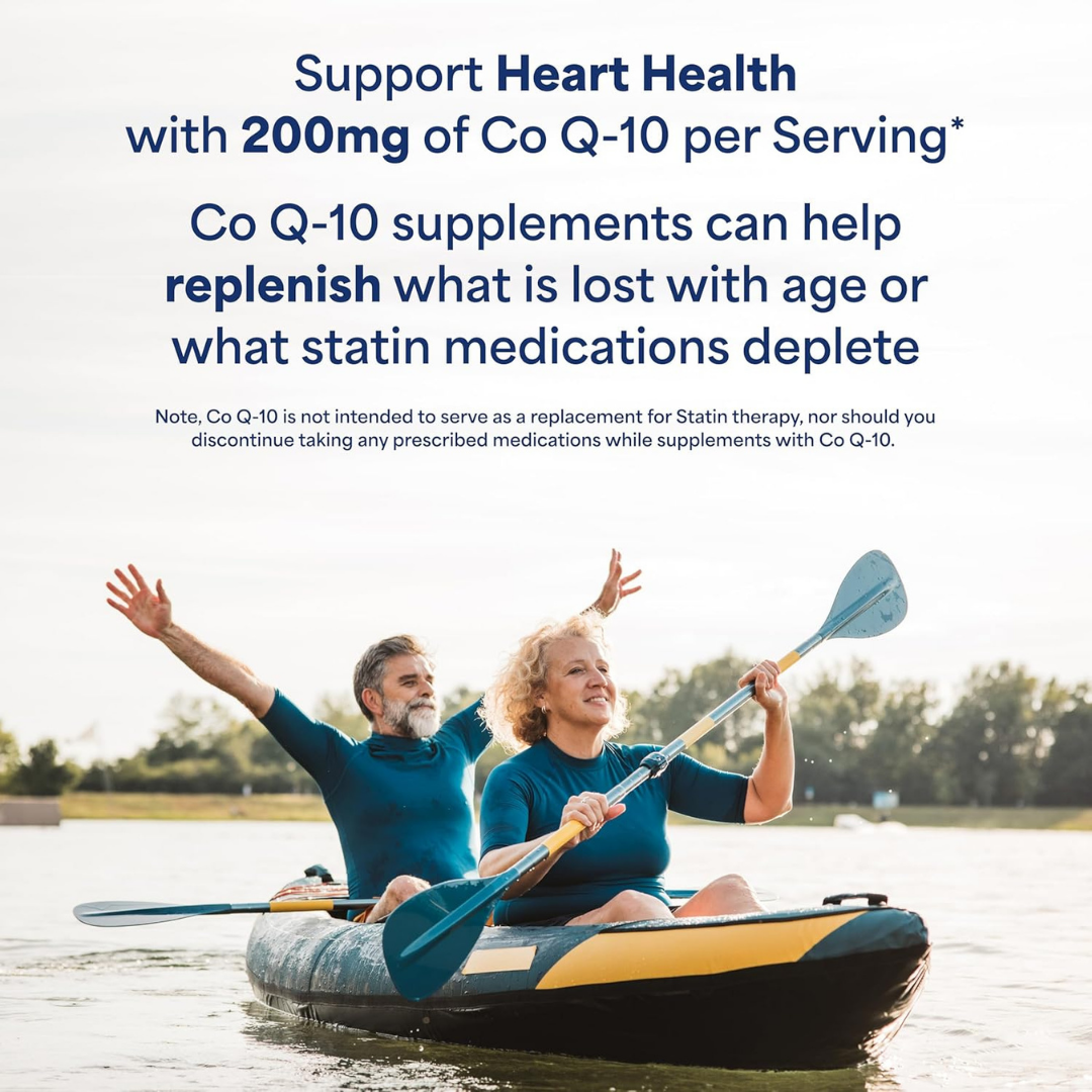 Puritan’s Pride CoQ10 200 mg Softgels – High-Potency Coenzyme Q10 for Heart, Cardiovascular & Energy Support (240 Rapid-Release Capsules)