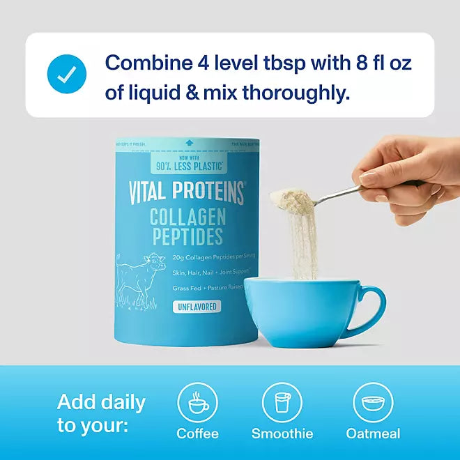 Vital Proteins Collagen Peptides Powder, Unflavored, 1.5 lbs.