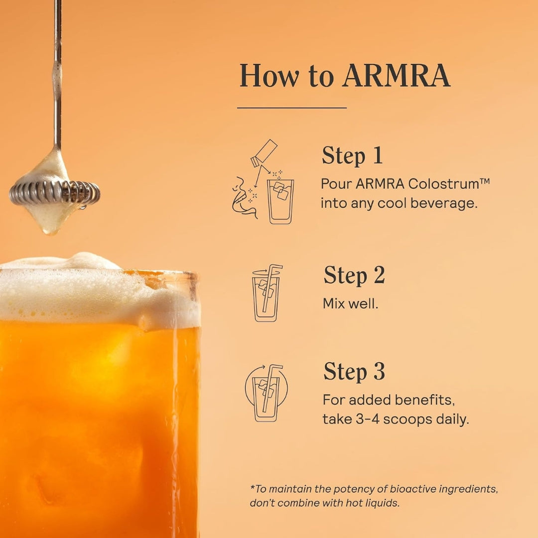 ARMRA Colostrum Premium Powder – Grass Fed Gut Health & Immunity Support