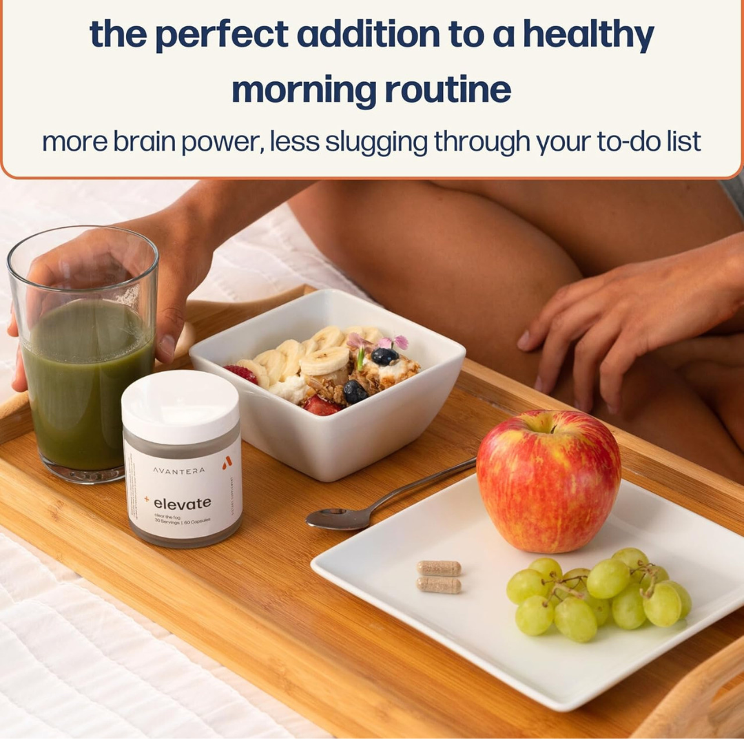 Avantera Elevate Premium Nootropic Supplement – Brain Fog Relief, Focus & Memory Support, Clean Energy Without Crash – 60 Vegan Capsules for Men & Women