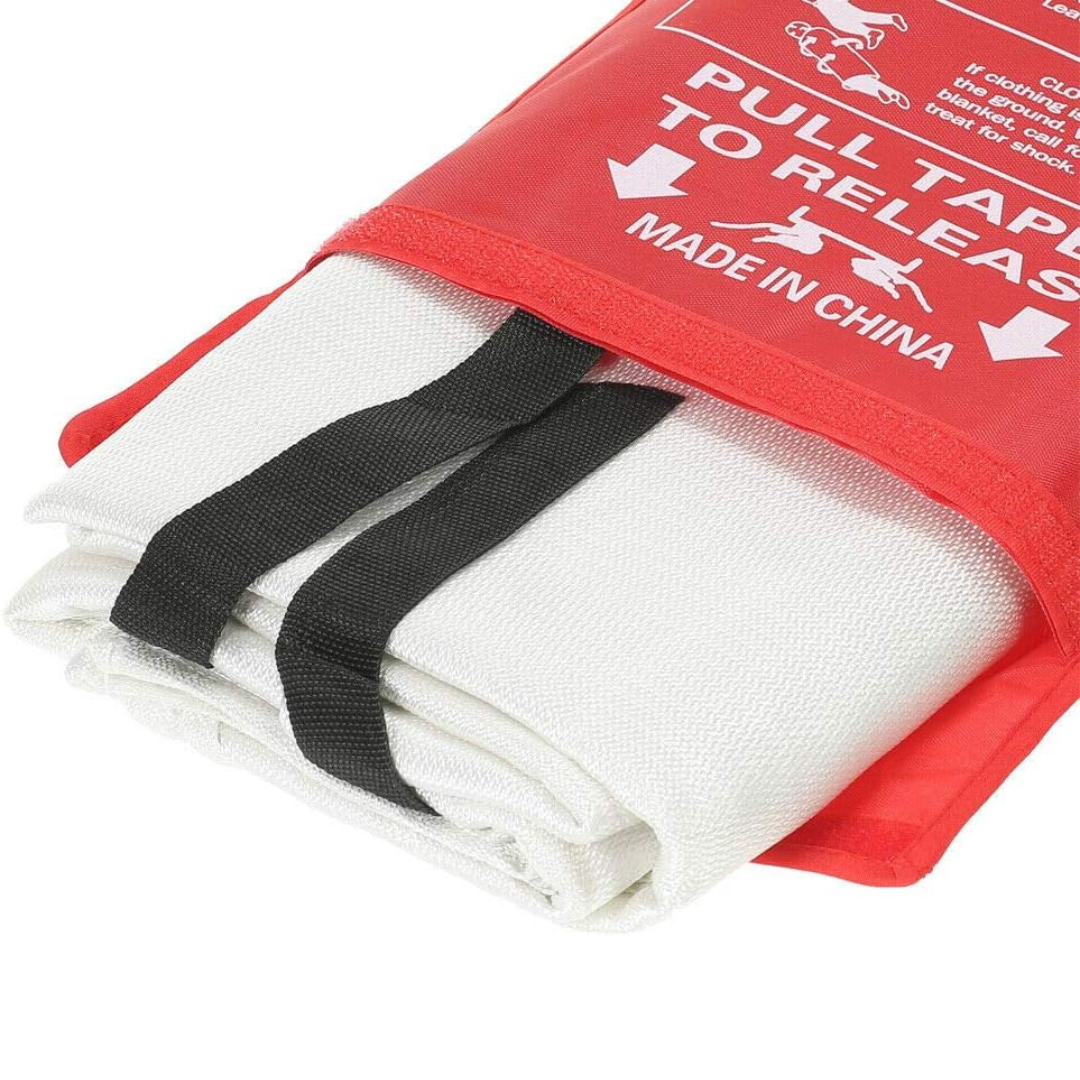 Fire Blanket for Home & Kitchen Safety – Emergency Fire Suppression Blanket for Cooking Oil & Clothing Fires – EN1869 Certified