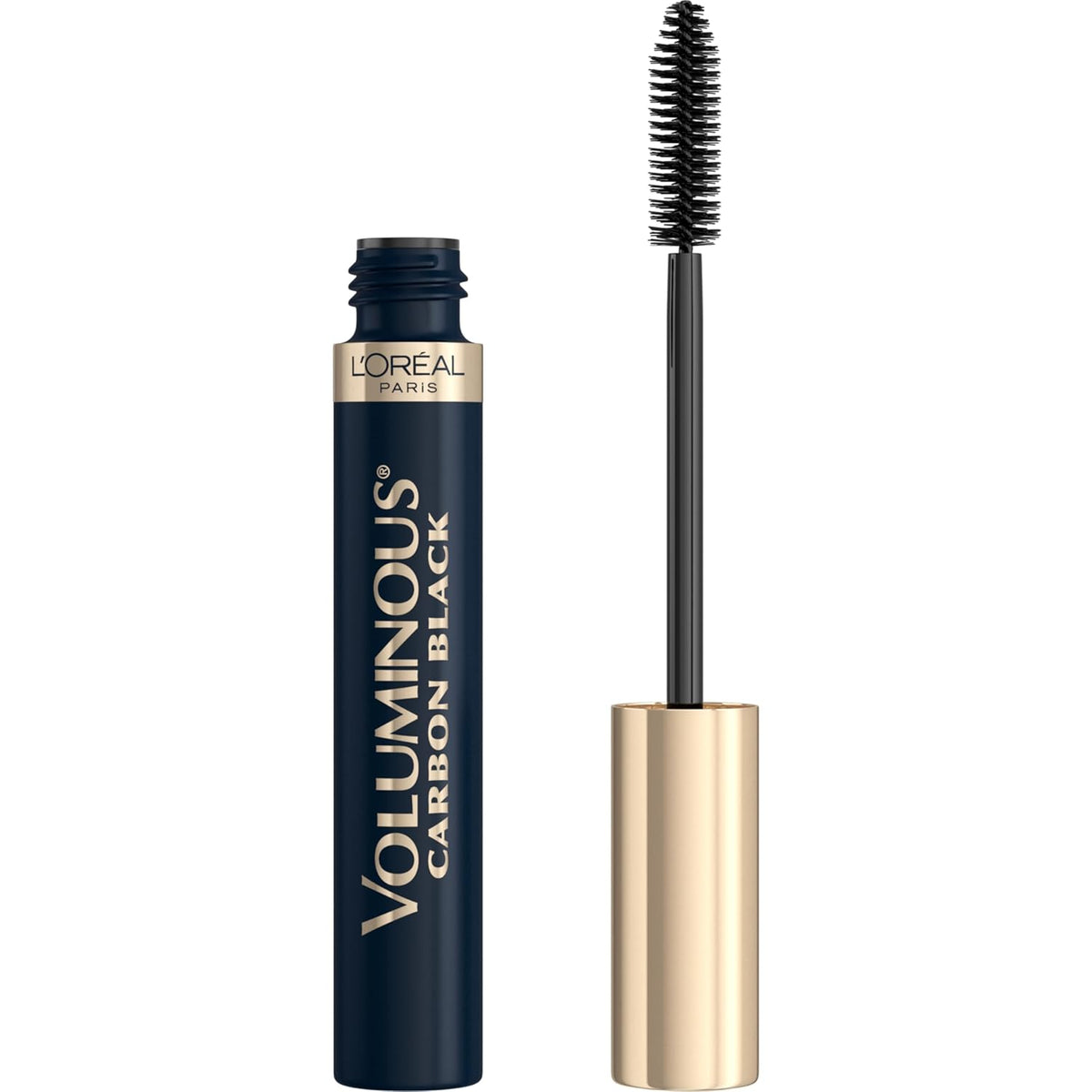 L'Oreal Voluminous Carbon Black mascara on a white background
