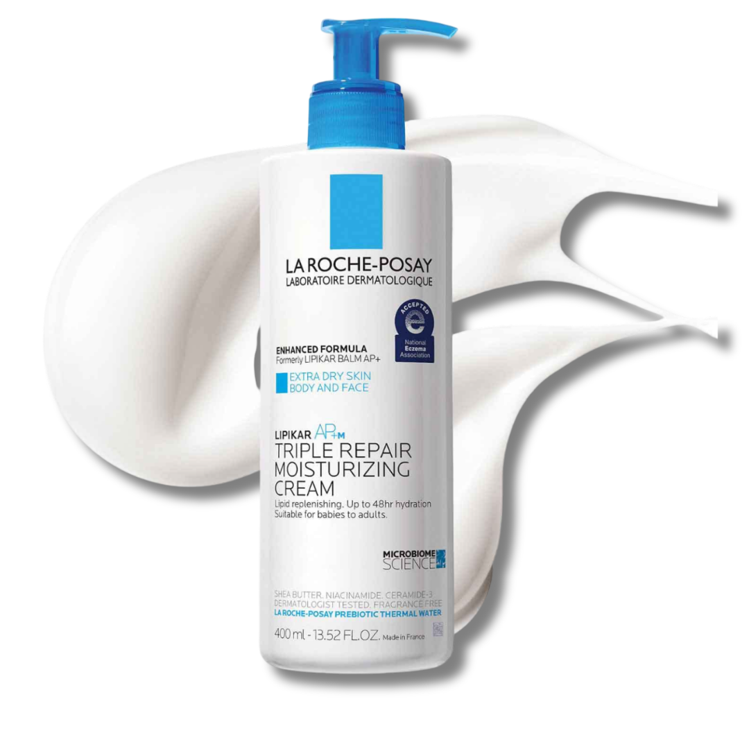 La Roche-Posay Lipikar AP+ Triple Repair Moisturizing Cream 13.52 fl oz – Face & Body Lotion for Dry, Sensitive & Eczema-Prone Skin with Shea Butter & Niacinamide