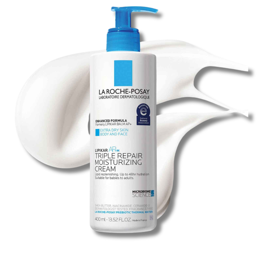 La Roche-Posay Lipikar AP+ Triple Repair Moisturizing Cream 13.52 fl oz – Face & Body Lotion for Dry, Sensitive & Eczema-Prone Skin with Shea Butter & Niacinamide