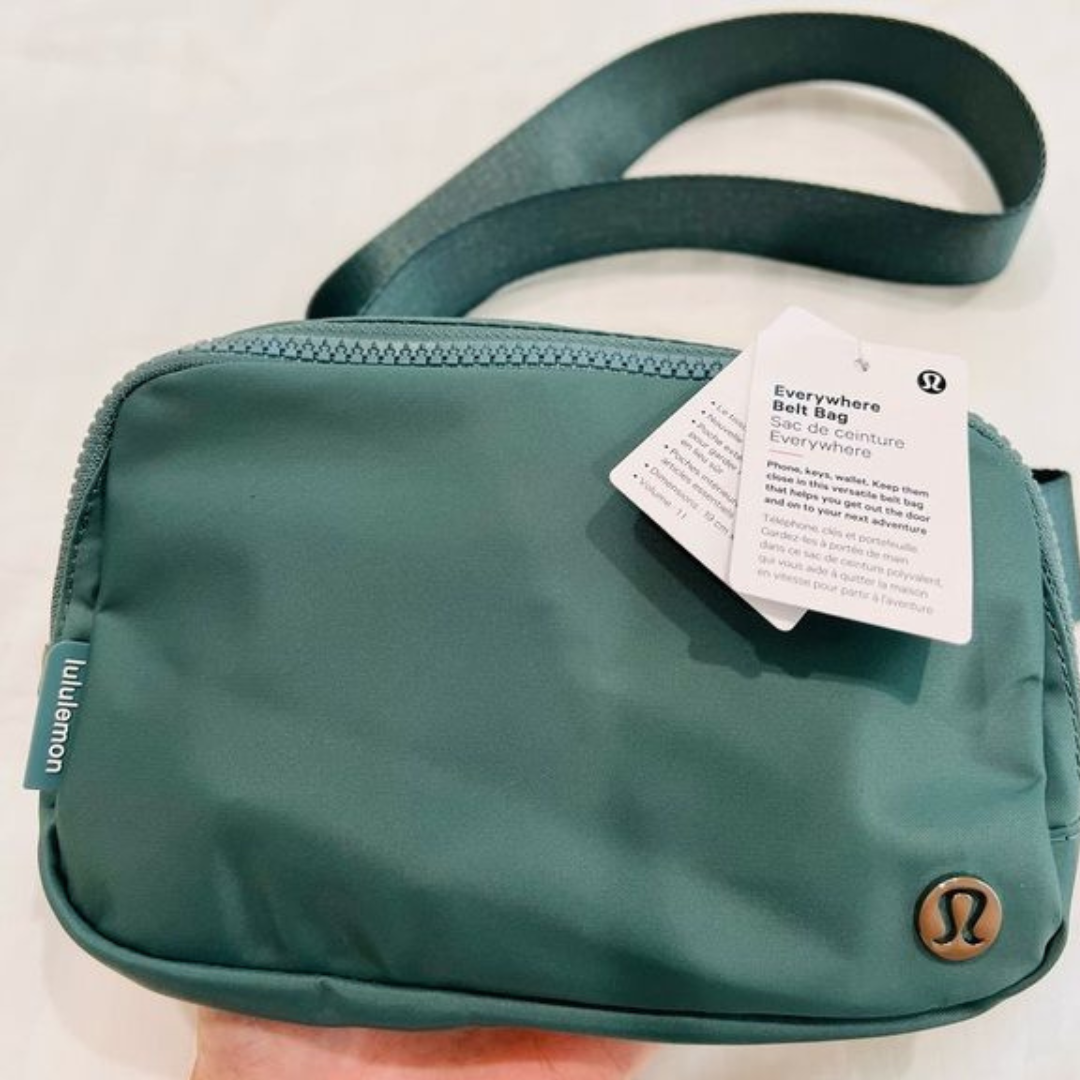 Lululemon Athletica Everywhere Belt Bag 1L – Tidewater Teal Water-Repellent Waist & Crossbody Bag for Phone, Wallet & Keys