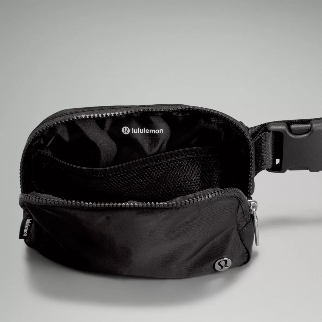 Lululemon Athletica Everywhere Mini Belt Bag – Black Water-Resistant Crossbody & Waist Pack for Travel, Phone & Essentials