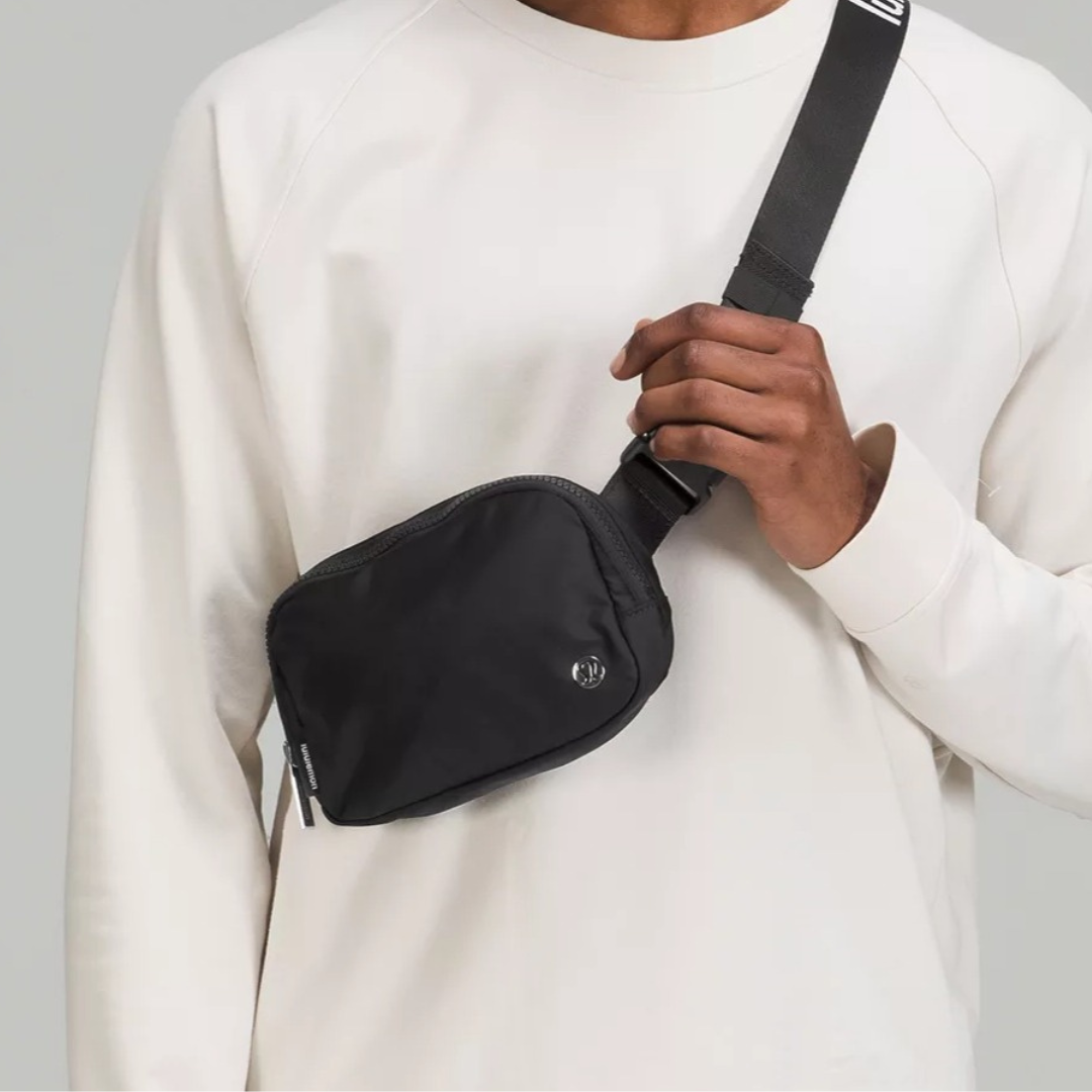 Lululemon Athletica Everywhere Mini Belt Bag – Black Water-Resistant Crossbody & Waist Pack for Travel, Phone & Essentials