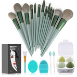 Makeup Brushes Set 22 Pcs | Foundation & Eyeshadow Brushes – Green