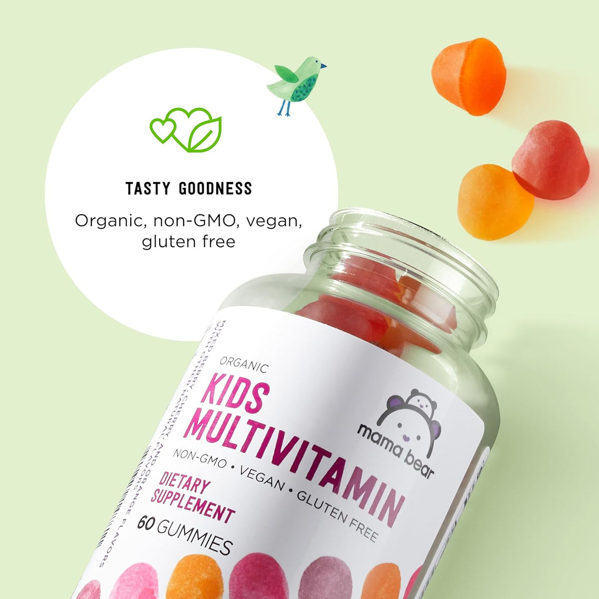 Mama Bear Organic Kids Multivitamin Gummies, 60 Ct
