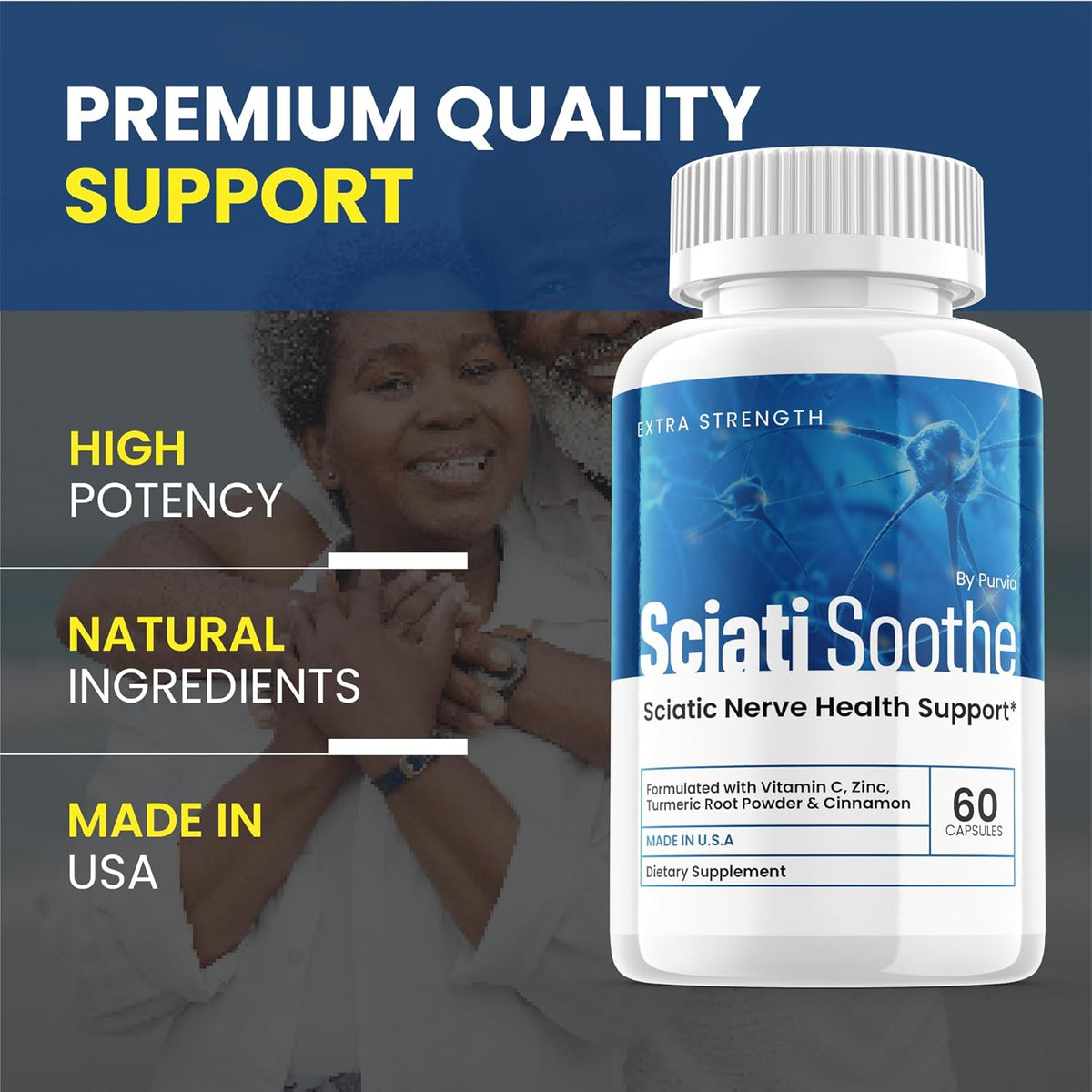 Sciatisoothe Supplement for Sciatica, 120 Capsules, 2-Pack
