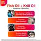 MegaRed Advanced 4-in-1 Omega-3 Supplement – Concentrated Fish Oil & Antarctic Krill Oil for Heart, Brain, Joint & Eye Health (80 Softgels)