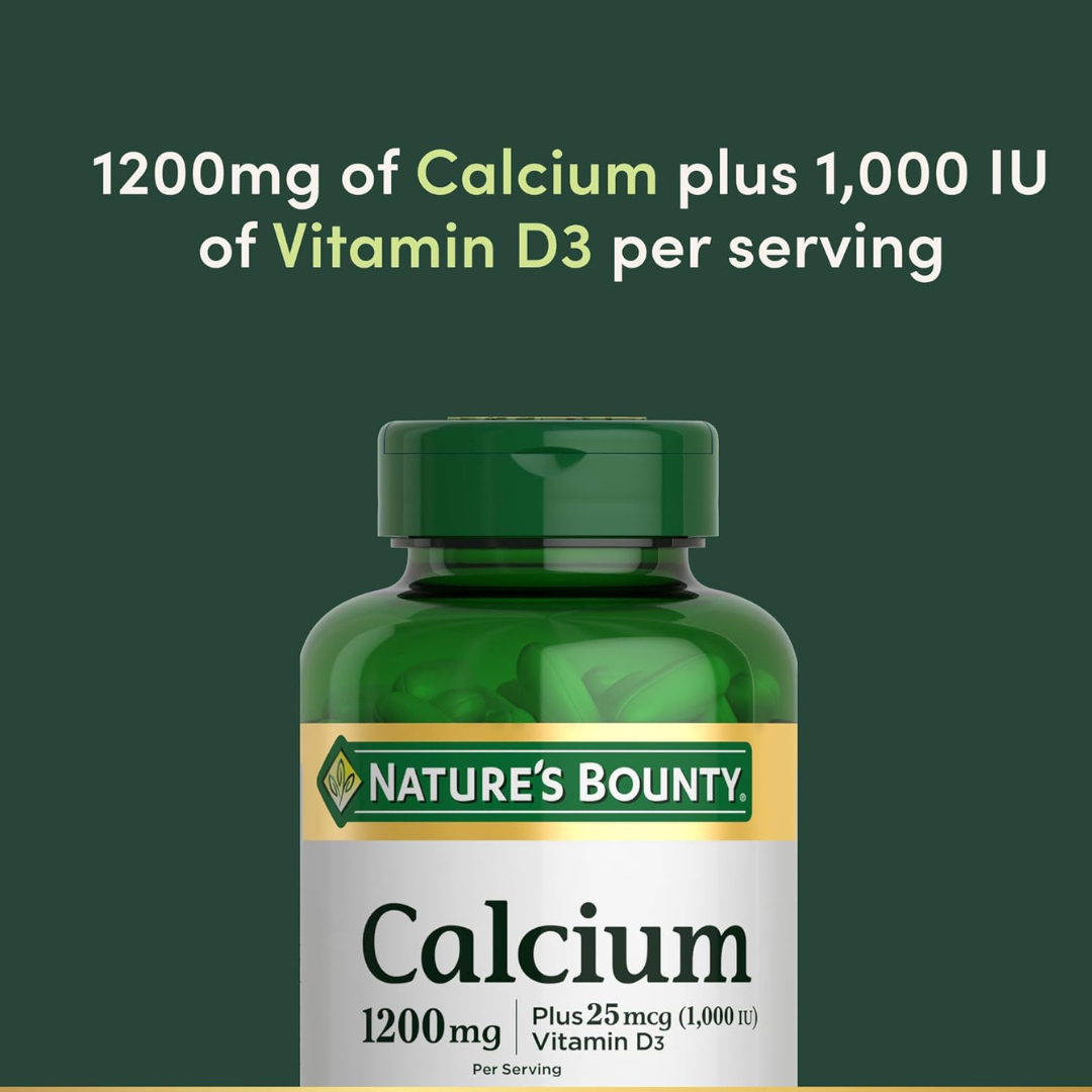 Nature’s Bounty Calcium 1200mg + D3 Bone Health Softgels 120ct