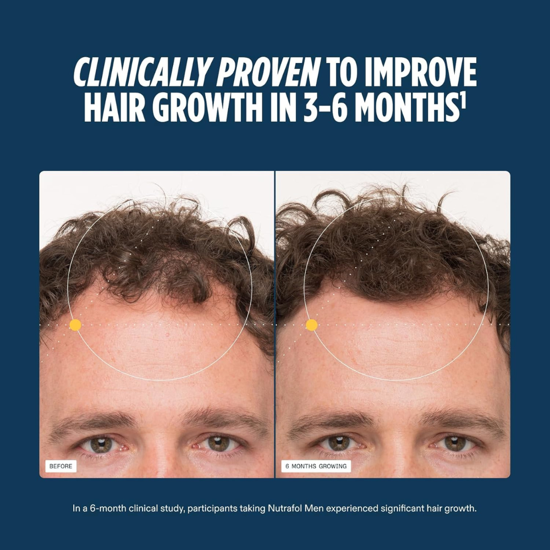 Nutrafol Men Advanced Hair Growth Supplement for Thinning Hair & Hair Loss – 120 Capsules