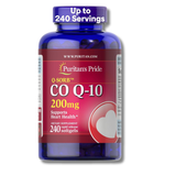 Puritan’s Pride CoQ10 200 mg Softgels – High-Potency Coenzyme Q10 for Heart, Cardiovascular & Energy Support (240 Rapid-Release Capsules)