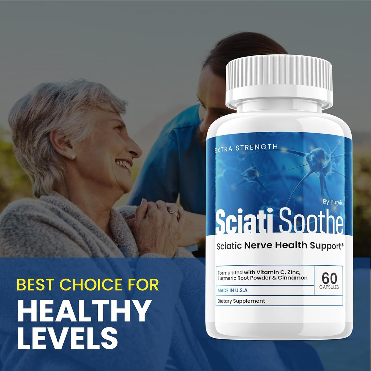 Sciatisoothe Supplement for Sciatica, 120 Capsules, 2-Pack