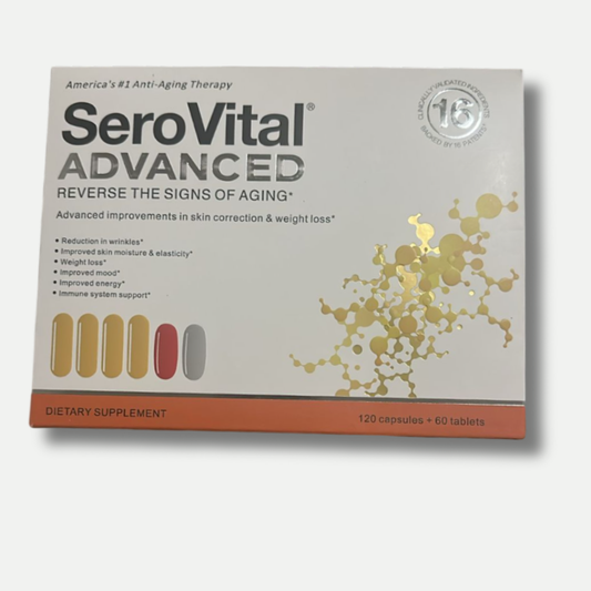 Serovital Advanced Anti-Aging Therapy Supplement – Renewal Complex + Morning Blend for Energy, Sleep, Skin Hydration & Immune Support (180 Count)