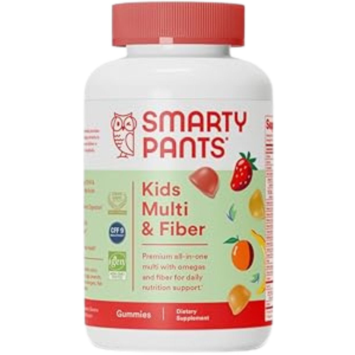 SmartyPants Kids Multivitamin Gummies with Fiber | Omega 3 Fish Oil (EPA/DHA), Vitamin D3, C, B12, B6, Zinc | 120 Count, 30-Day Supply | Delicious Lemon, Orange, & Strawberry Banana Flavors