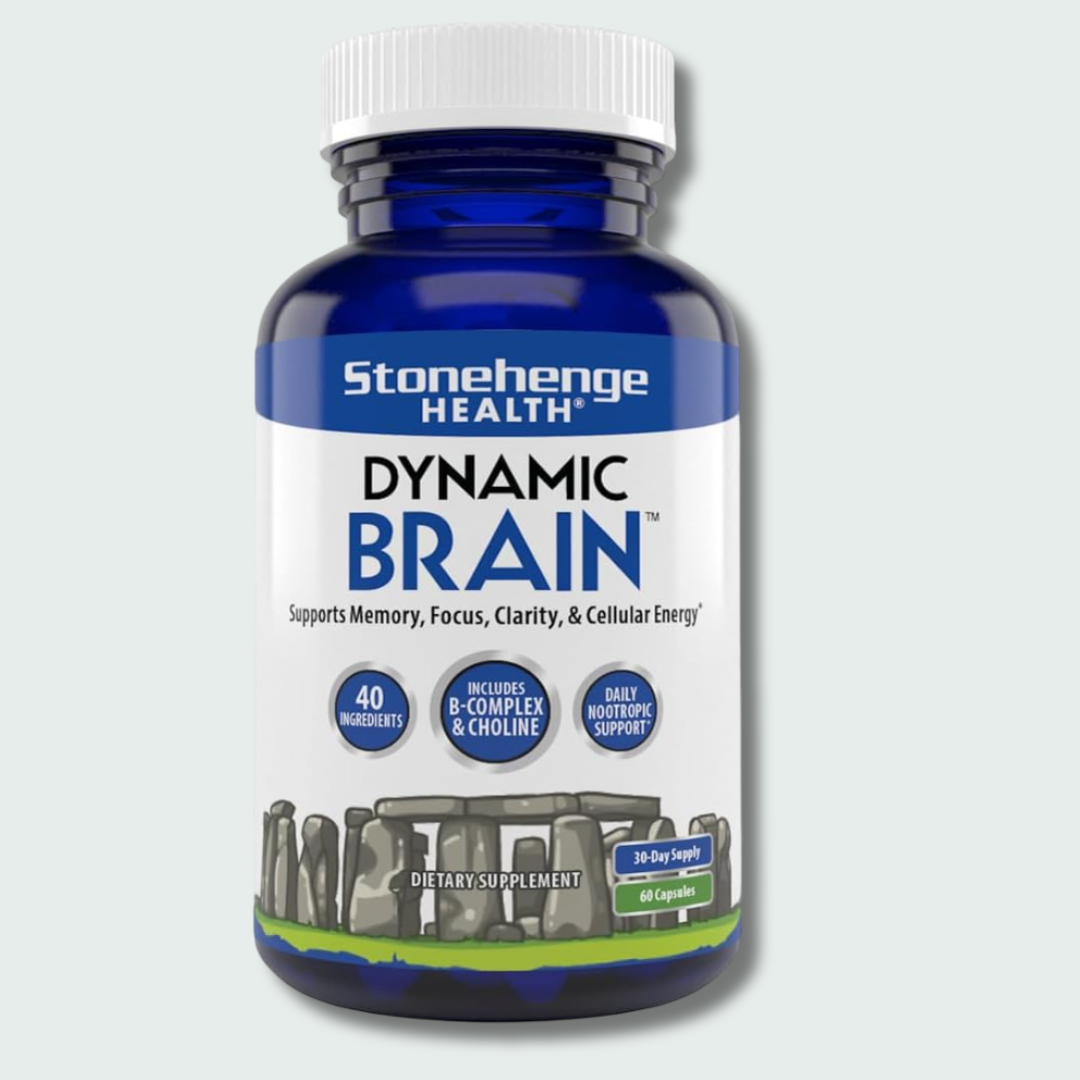 Stonehenge Health Dynamic Brain - Suplemento dietético para la memoria, concentración y claridad, formulado con 41 ingredientes nootrópicos únicos incluyendo fosfatidilserina, Bacopa Monnieri y huperzina A (paquete de 1 unidad)