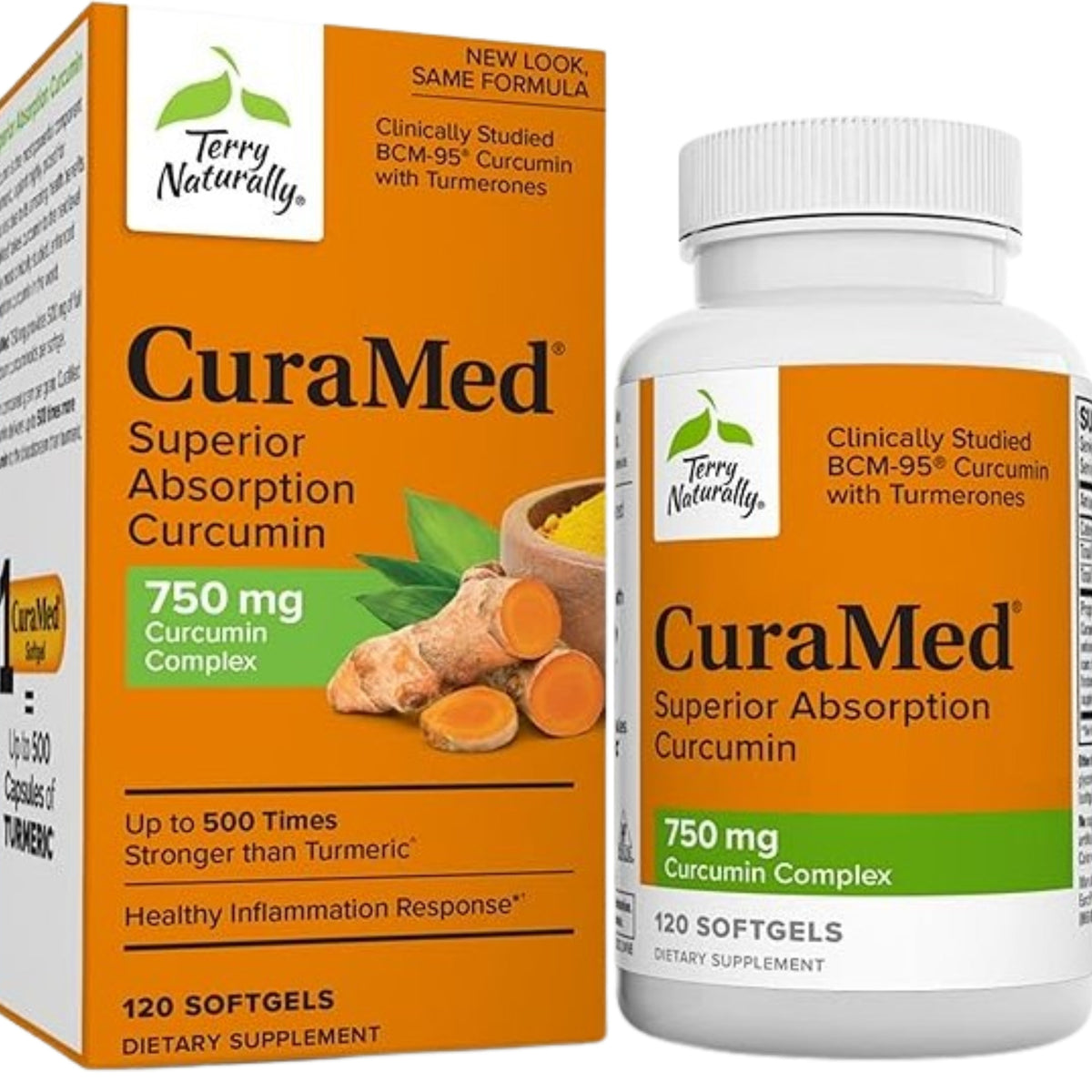 Terry Naturally CuraMed 750 mg Curcumin Complex - 120 Softgels - Ballimart
