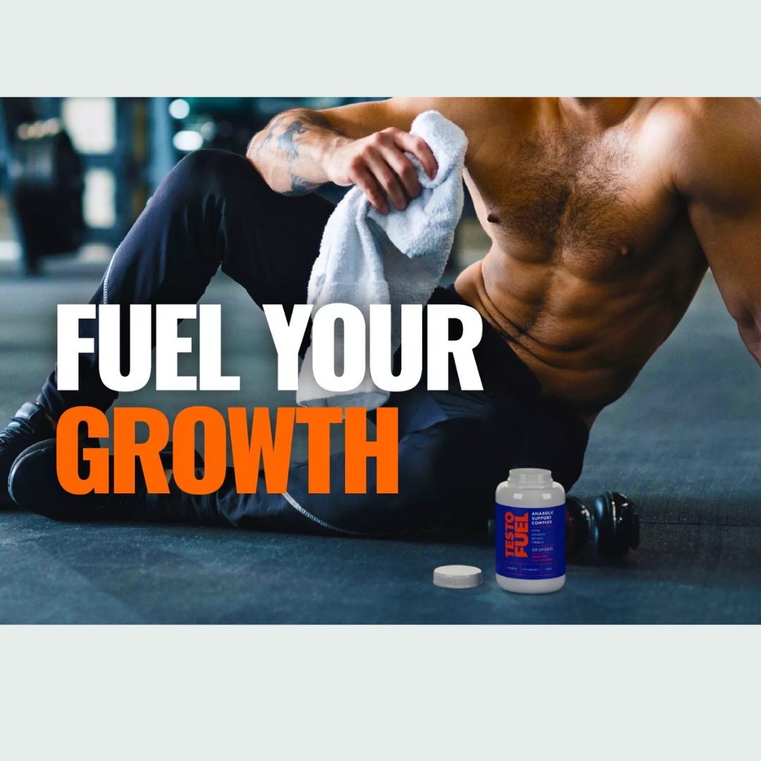 TestoFuel – #1 Natural Testosterone Booster for Men – Build Muscle, Strength & Energy 120 Capsules  3000 MG Dose
