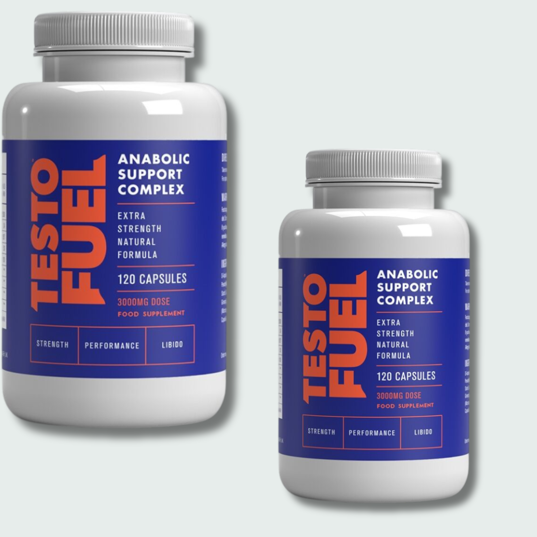 TestoFuel – #1 Natural Testosterone Booster for Men – Build Muscle, Strength & Energy 120 Capsules  3000 MG Dose