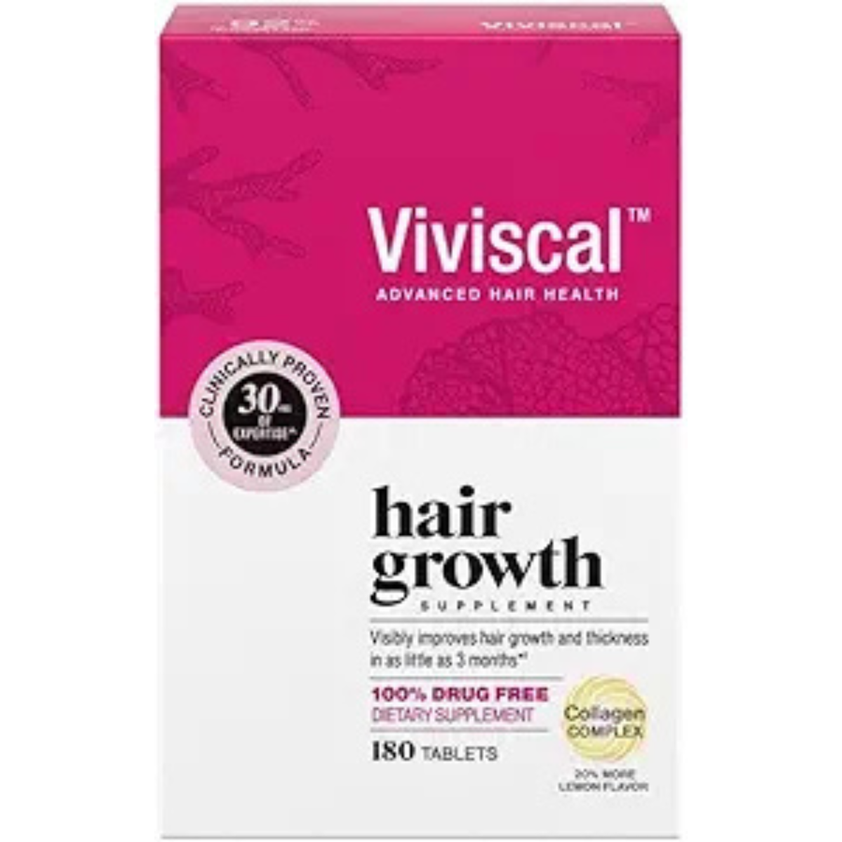 Viviscal Women's Hair Growth Supplement | 180 Tablets | Clinically Proven Formula with Biotin & Marine Extracts for Thicker, Fuller Hair