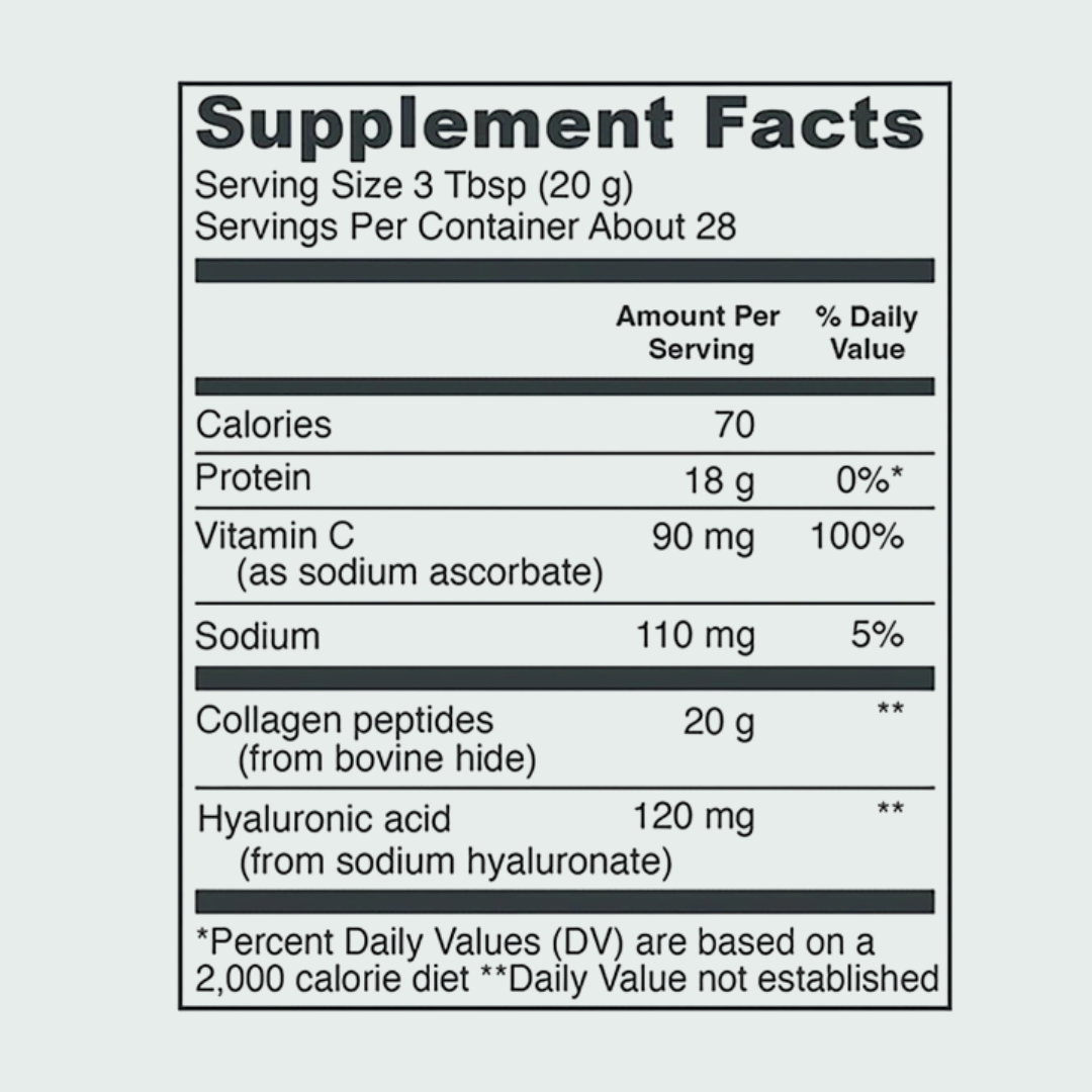Vital Proteins Collagen Peptides Powder Advanced with Hyaluronic Acid & Vitamin C, 20oz Collagen Protein, Unflavored, 27 Servings