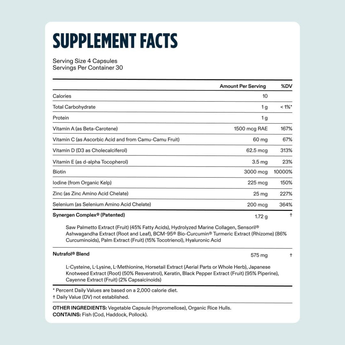 Nutrafol Supplement for Hair Support – 1 Month Supply - Ballimart
