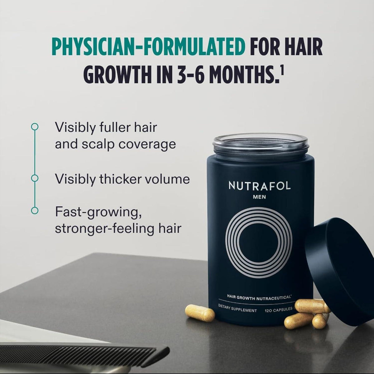 Nutrafol Supplement for Hair Support – 1 Month Supply - Ballimart
