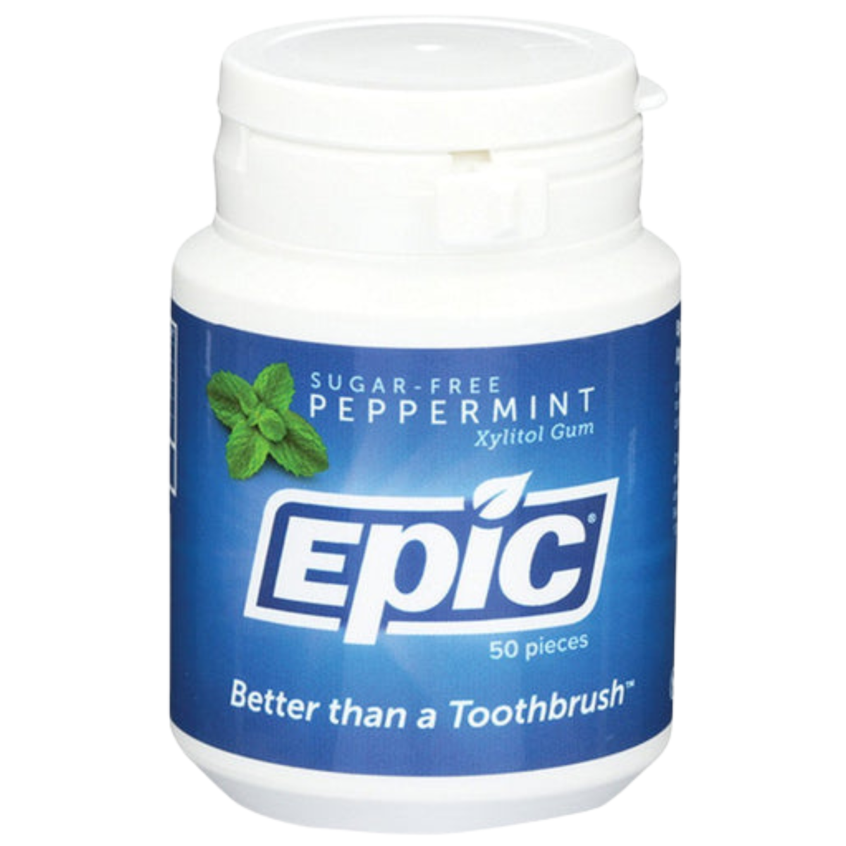 EPIC Xylitol Peppermint Chewing Gum 50 Pieces Sugar-Free Fresh Breath